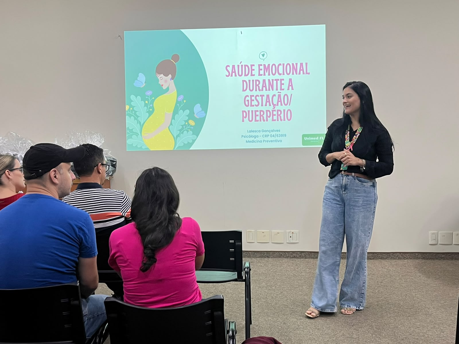 Palestra sobre saúde emocional na gestação em parceria com a Unimed